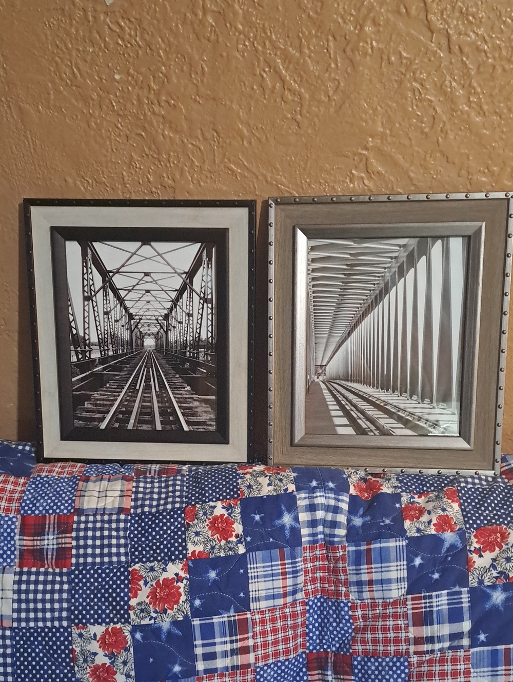 Framed Black and White Bridge Wall Art - Neutral Frames